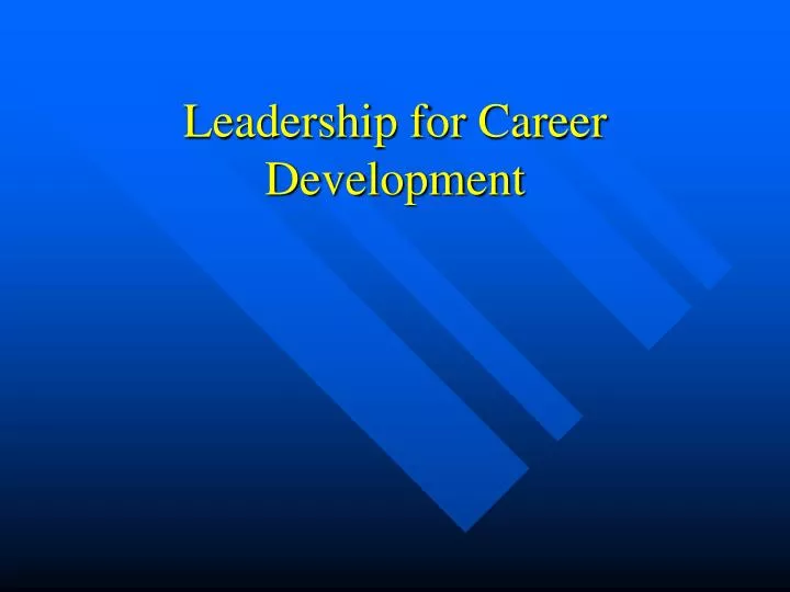 leadership for career development