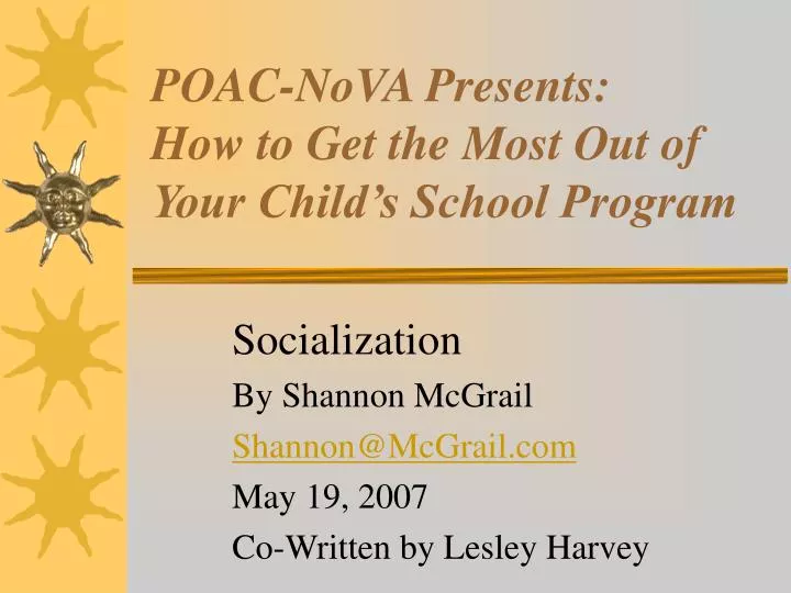 poac nova presents how to get the most out of your child s school program