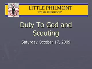 Duty To God and Scouting