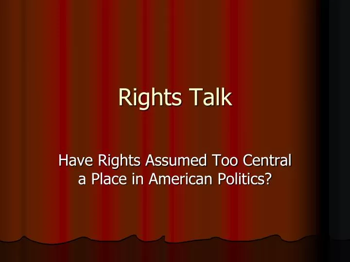 rights talk