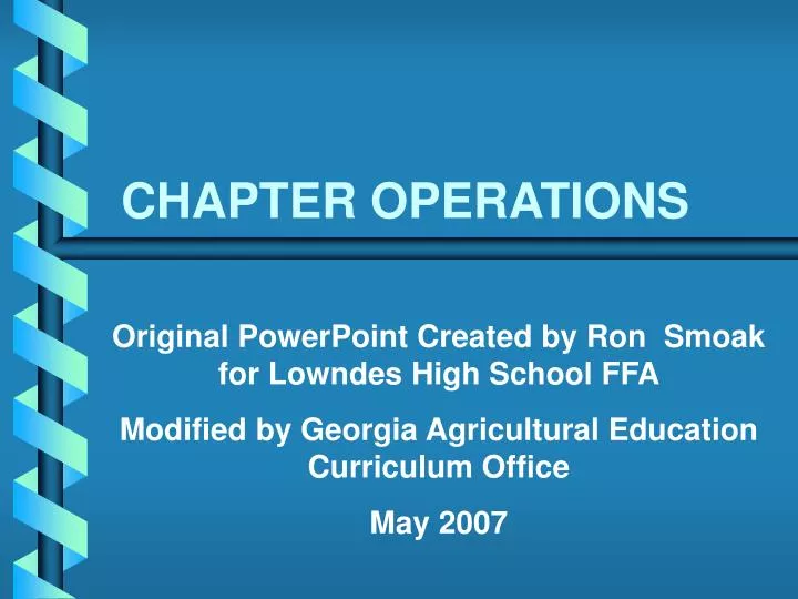 chapter operations