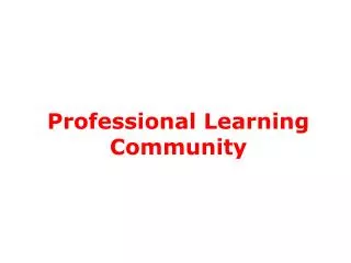 Professional Learning Community