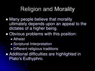 Religion and Morality