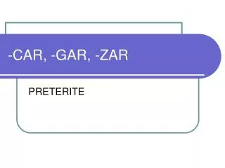 -CAR, -GAR, -ZAR