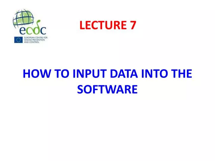 how to input data into the software