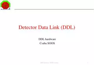 Detector Data Link (DDL)