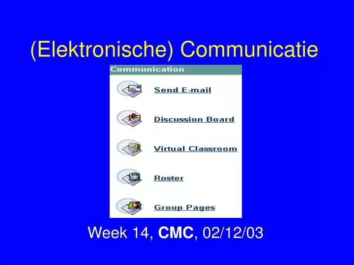 elektronische communicatie