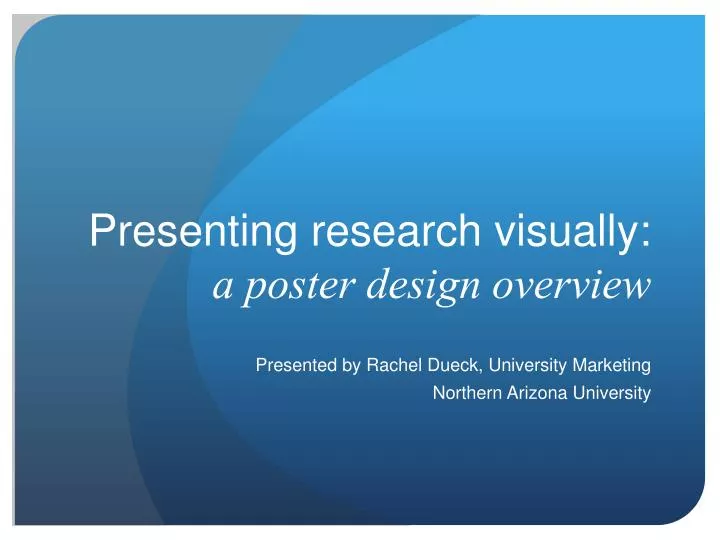 presenting research visually a poster design overview