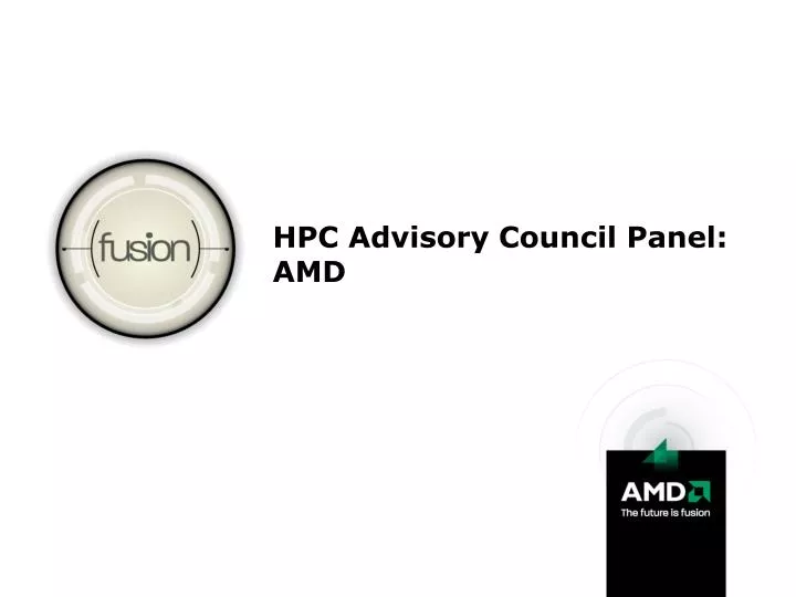 hpc advisory council panel amd