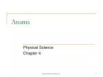 Understanding the Atom: Structure, Models, and Early Theories in Physical Science - slide 1