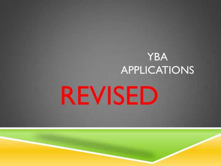 yba applications