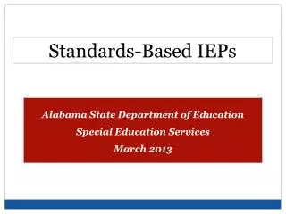 Standards-Based IEPs