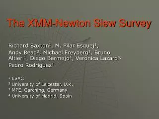 The XMM-Newton Slew Survey