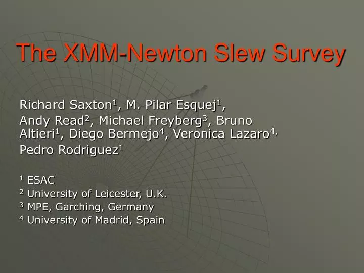 the xmm newton slew survey