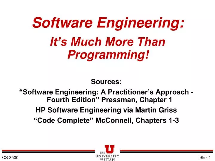 software engineering it s much more than programming