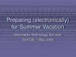 IT Services Guide for Preparing Electronically for Summer Vacation - slide 1