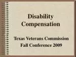 Disability Compensation - slide 1