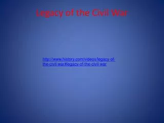 legacy of the civil war