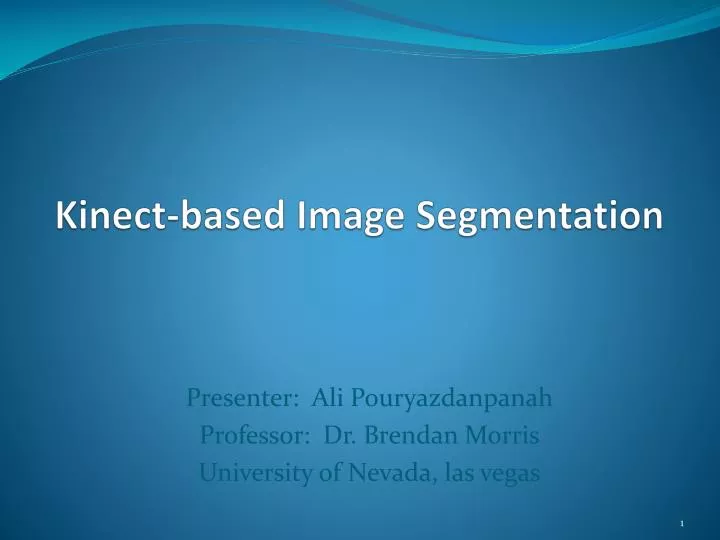 kinect based image segmentation