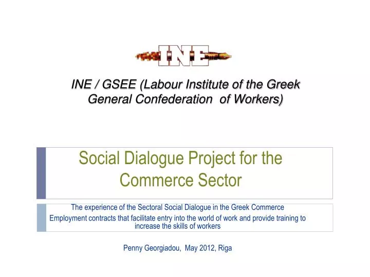 social dialogue project for the commerce sector