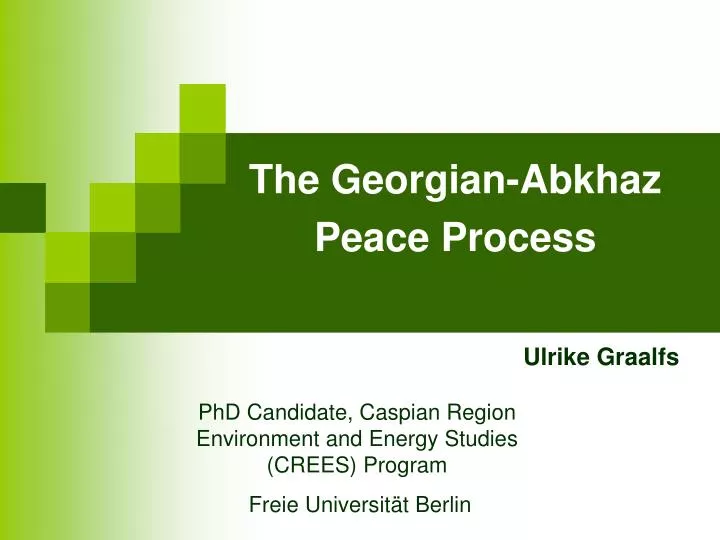 the georgian abkhaz peace process