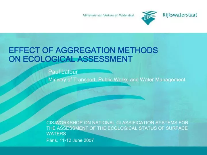 effect of aggregation methods on ecological assessment