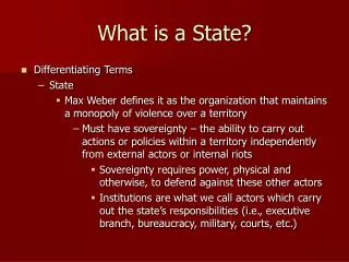 What is a State?