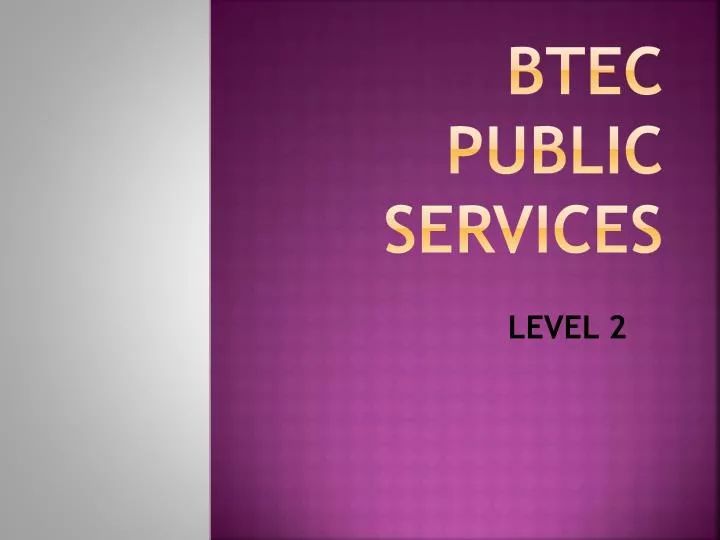 btec public services