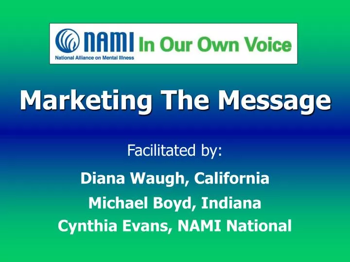 marketing the message