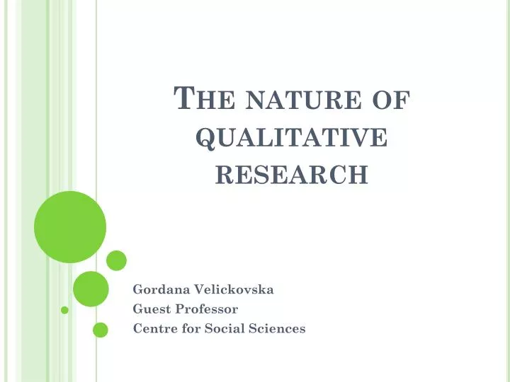 the nature of qualitative research