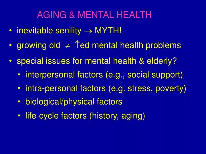 aging mental health
