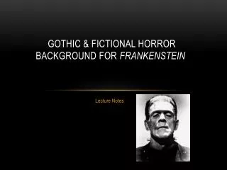 Gothic &amp; Fictional Horror Background for Frankenstein