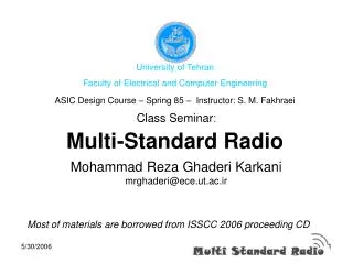 multi standard radio