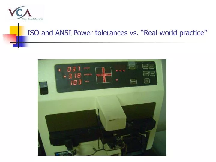 iso and ansi power tolerances vs real world practice