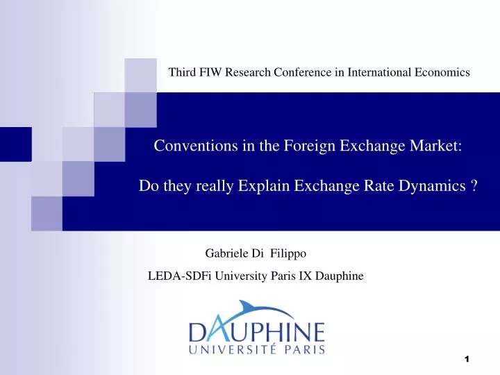 conventions in the foreign exchange market do they really explain exchange rate dynamics