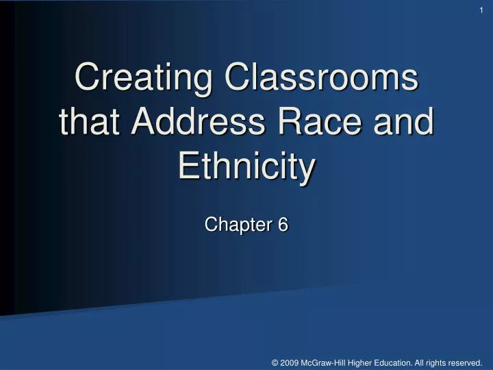creating classrooms that address race and ethnicity