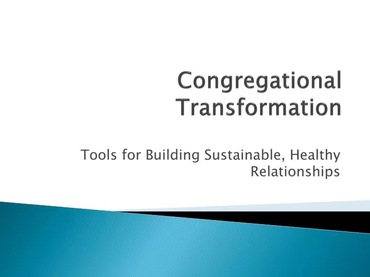 congregational transformation
