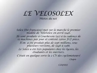 le velosolex photos du net