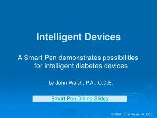 Intelligent Devices