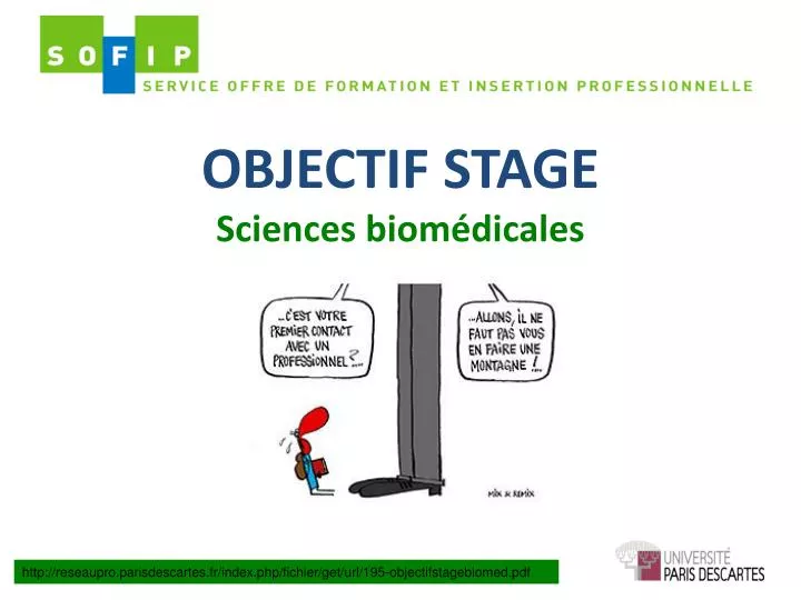 objectif stage sciences biom dicales