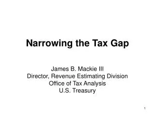 Narrowing the Tax Gap