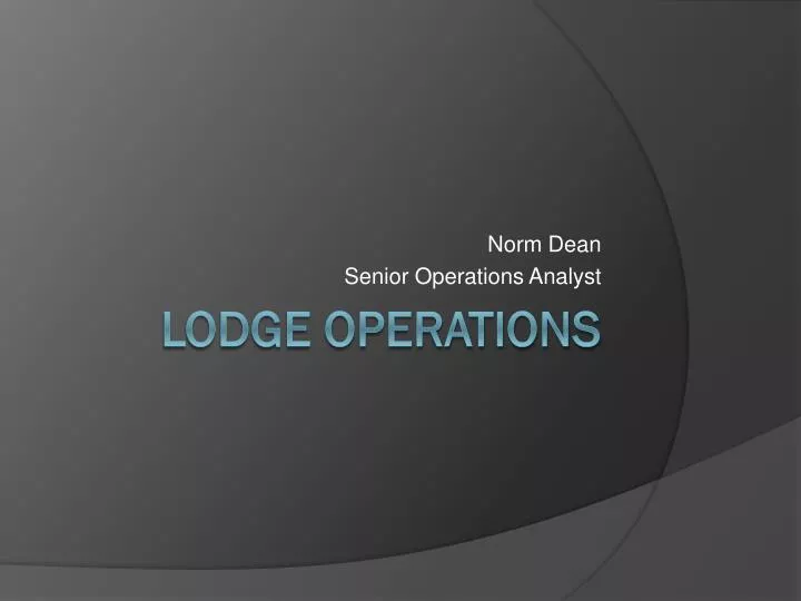norm dean senior operations analyst