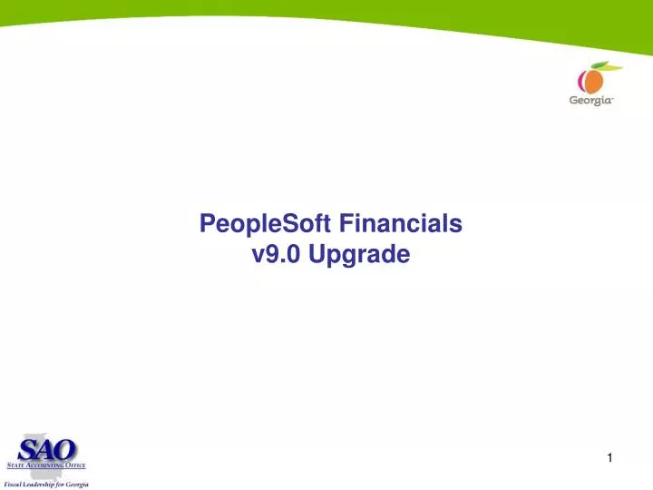 peoplesoft financials v9 0 upgrade