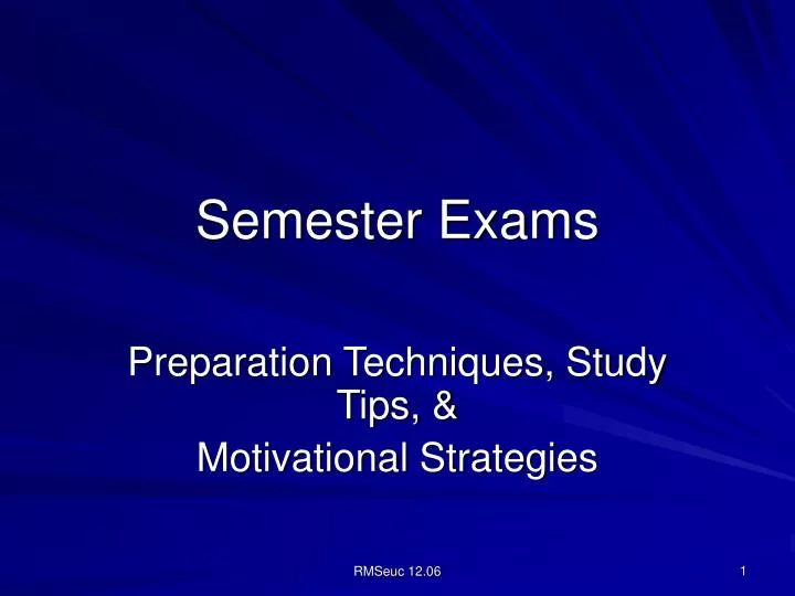 semester exams