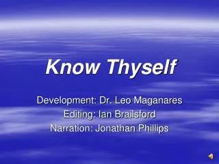 Know Thyself