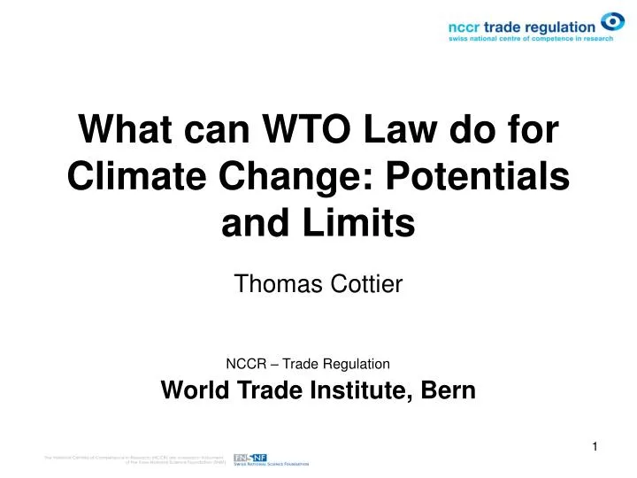 what can wto law do for climate change potentials and limits