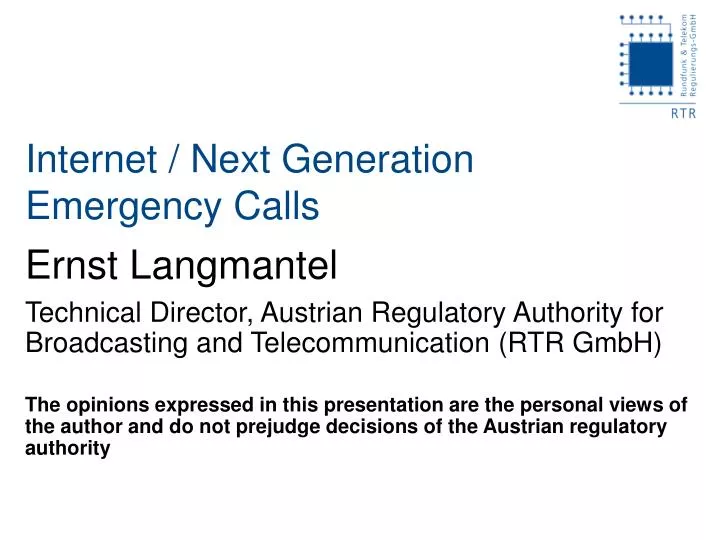 internet next generation emergency calls