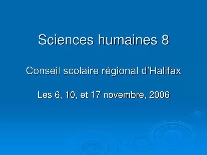 sciences humaines 8 conseil scolaire r gional d halifax