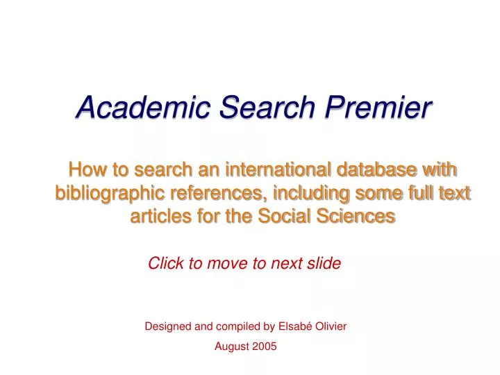 academic search premier