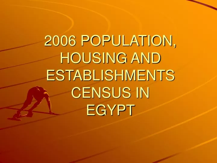 2006 population housing and establishments census in egypt